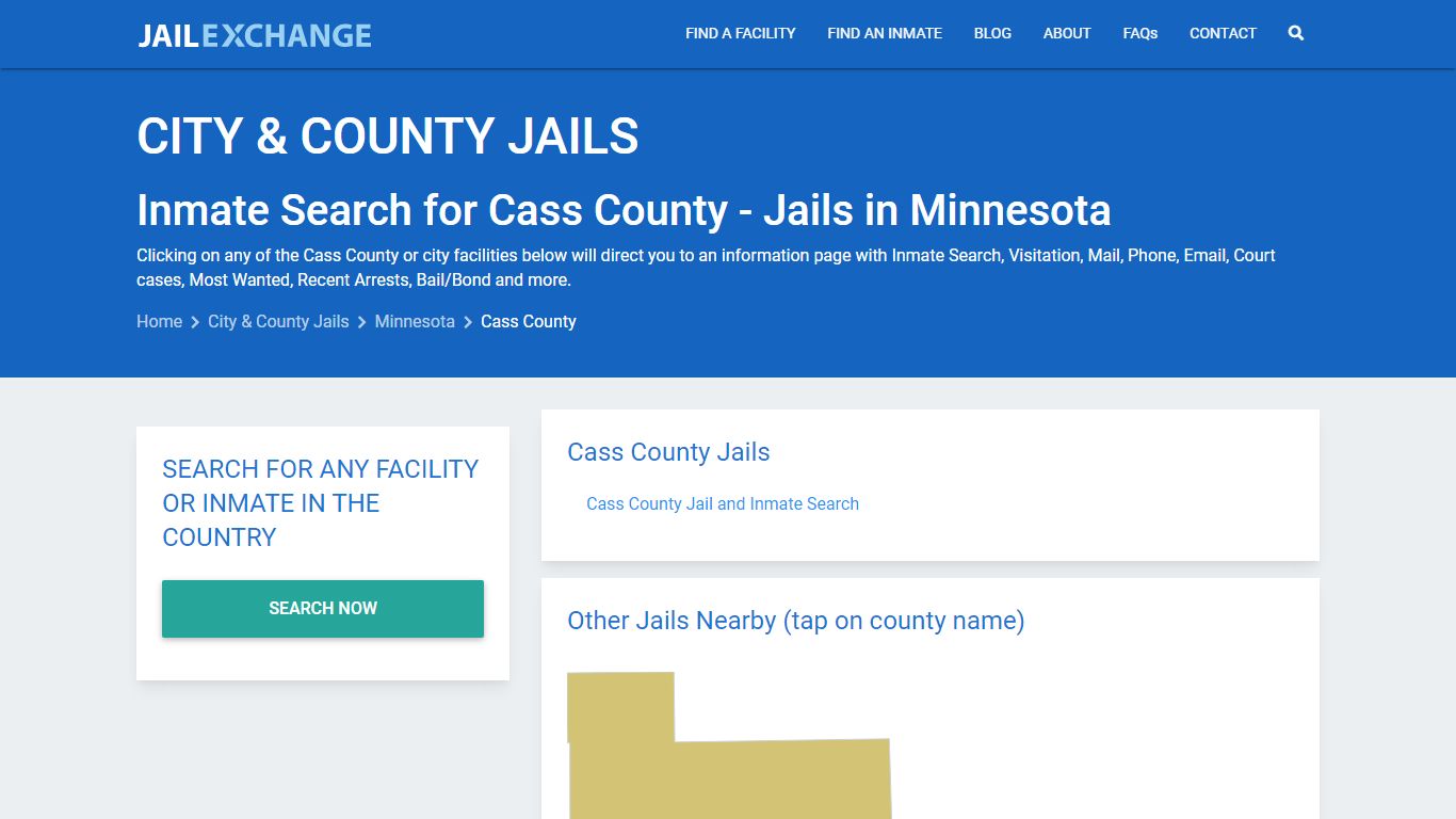 Inmate Search for Cass County | Jails in Minnesota - Jail Exchange